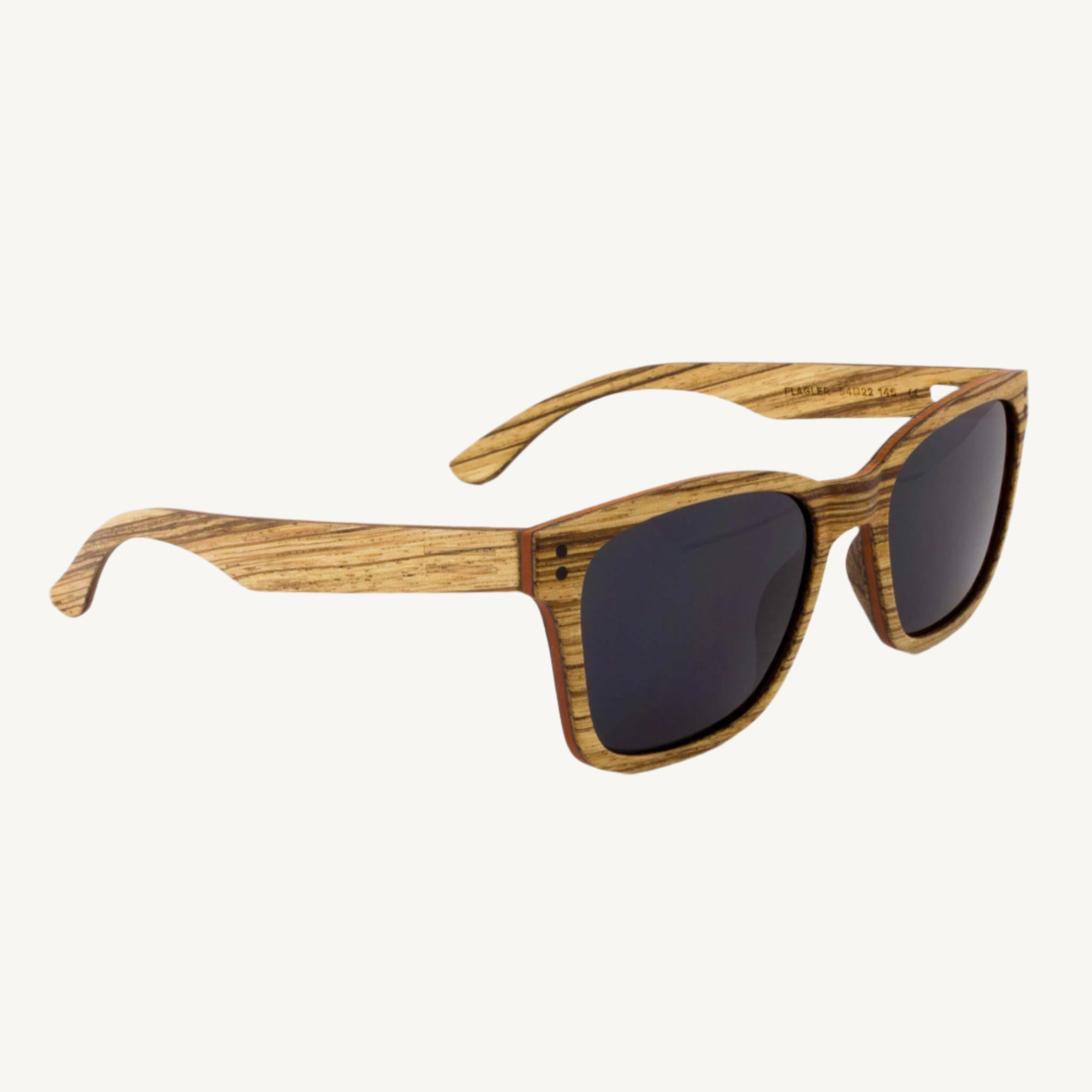 Flagler wood sunglasses — crafted from natural wood, offering a sleek, stylish, and lightweight design. Perfect for a unique and eco-friendly fashion statement.