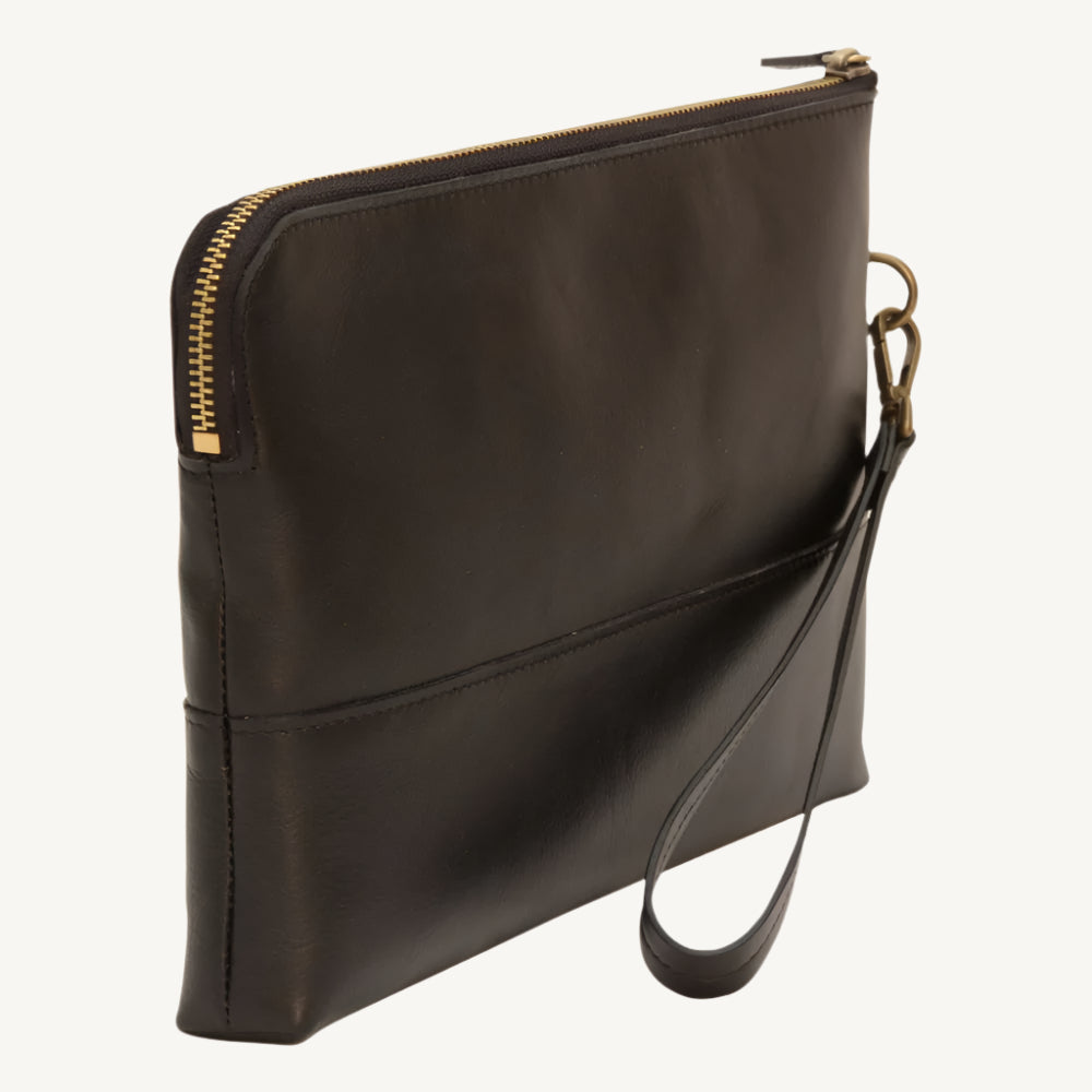 Full-Grain Calfskin Document Case – Dark Brown