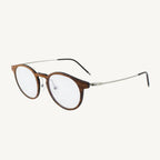 Marion featherlight titanium and wood eyeglasses — modern and stylish, featuring a unique blend of natural wood accents and ultra-light titanium frames. Perfect for comfort and elegance.