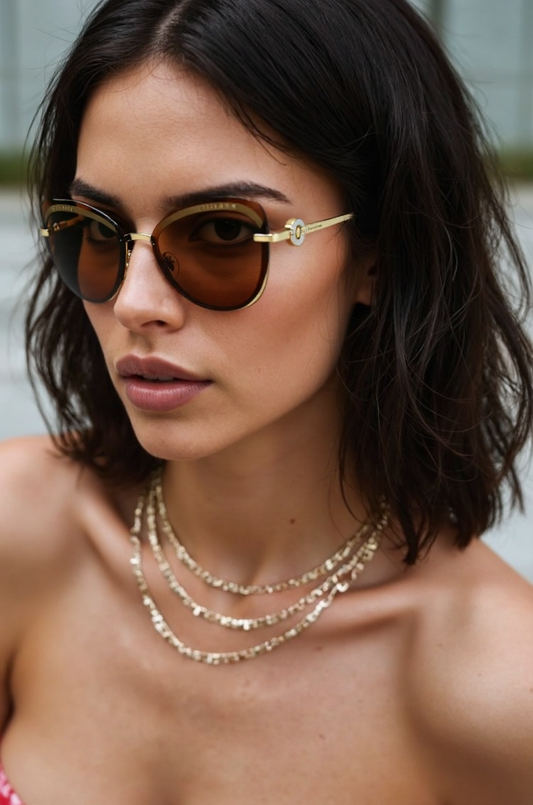 Bvlgari BV6182B-278/13-60 Unisex Sunglasses – Pale Gold Cat Eye (60mm)