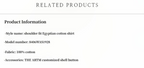 Product information text on a white background