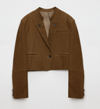 Brown jacket on a white background