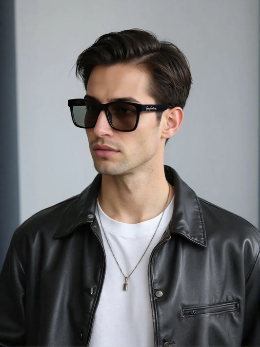 Saint Laurent SL318F-001 Sunglasses – Men’s Black Rectangular Frame