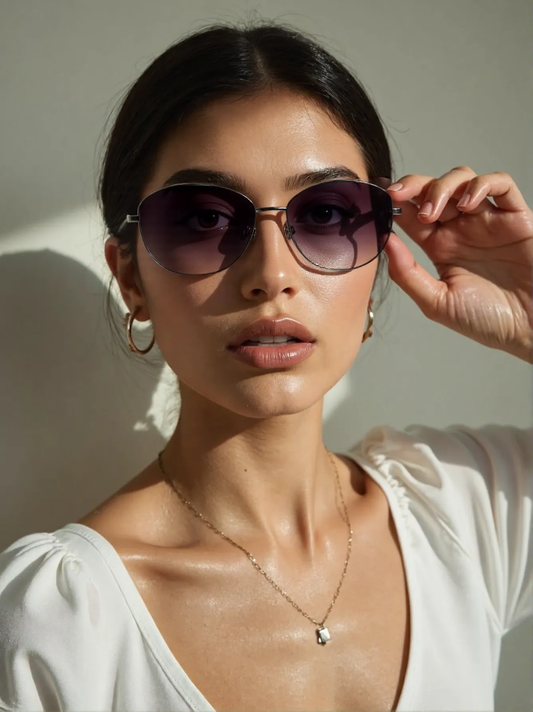 Alexander McQueen AM0288S-001 Women’s Sunglasses – Ruthenium Frame with Gray Gradient Lenses (62mm)