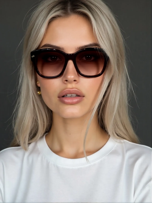 Chloé CH0194SK-002 Unisex Sunglasses – Havana Wellington Frame, Copper Gradient Lenses