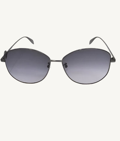 Alexander McQueen AM0288S-001 Women’s Sunglasses – Ruthenium Frame with Gray Gradient Lenses (62mm)