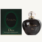 "Dior Poison 3.4 oz Eau de Toilette Spray – a bold and mysterious oriental floral fragrance with rich notes of plum, tuberose, incense, honey, and opoponax, perfect for confident, seductive women."