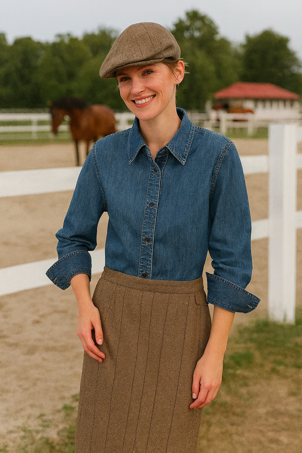 Italian Imported BERTO Denim Classic Old Money Style Lapel Shirt for Women ..