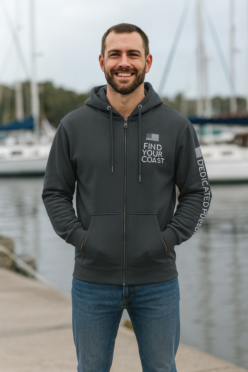 Men's Coastal Quest Dedicated Pursuit Zip Up Hoodie ..