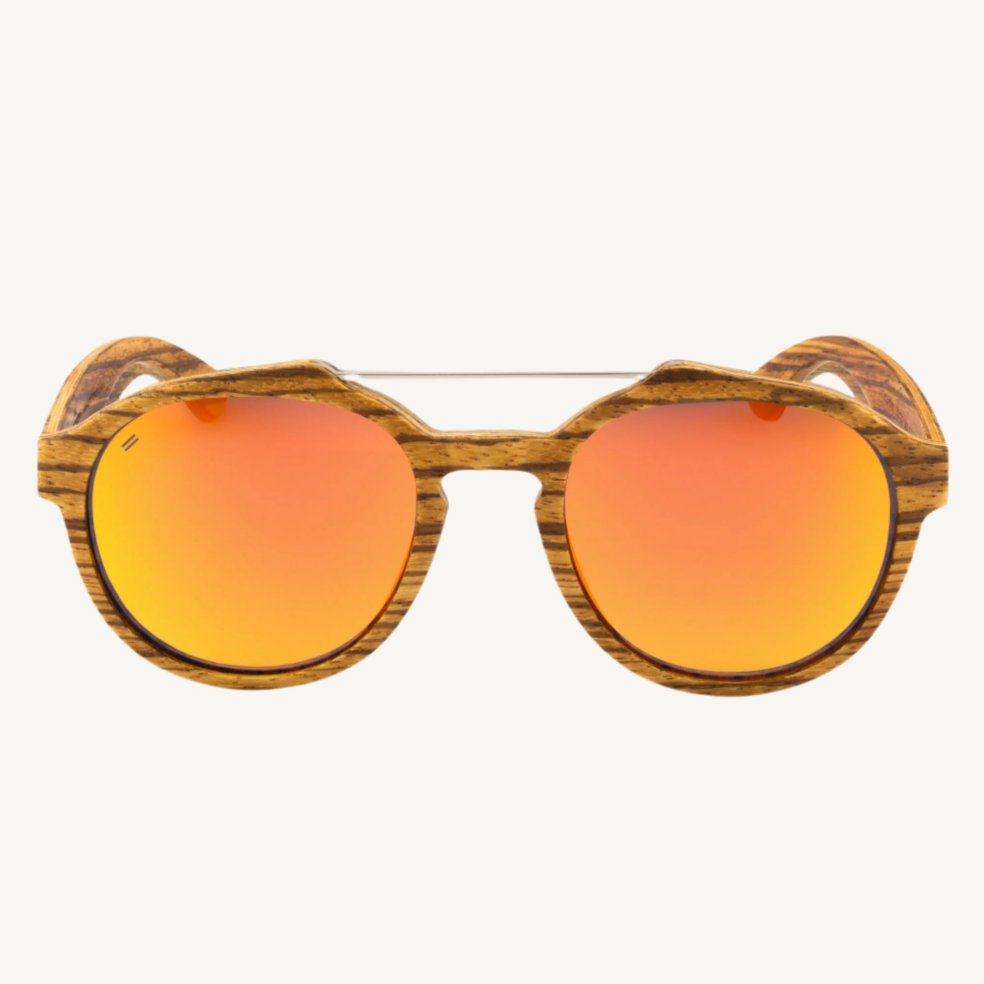 Cortez wood and metal sunglasses — stylish and durable, featuring a sleek combination of natural wood accents and metallic frames. Perfect for a modern, sophisticated look.