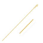 10k yellow gold solid rope bracelet with diamond-cut finish, 1.5mm wide, elegant and durable design.