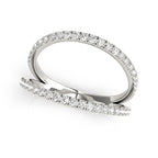 14K White Gold Diamond Split Band Ring (1/4 cttw) – A beautifully crafted ring featuring a delicate split band design adorned with sparkling diamonds, set in timeless 14K white gold.