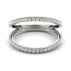 14K White Gold Diamond Split Band Ring (1/4 cttw) – A beautifully crafted ring featuring a delicate split band design adorned with sparkling diamonds, set in timeless 14K white gold.