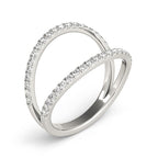 14K White Gold Diamond Split Band Ring (1/4 cttw) – A beautifully crafted ring featuring a delicate split band design adorned with sparkling diamonds, set in timeless 14K white gold.