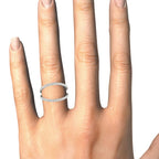 14K White Gold Diamond Split Band Ring (1/4 cttw) – A beautifully crafted ring featuring a delicate split band design adorned with sparkling diamonds, set in timeless 14K white gold.