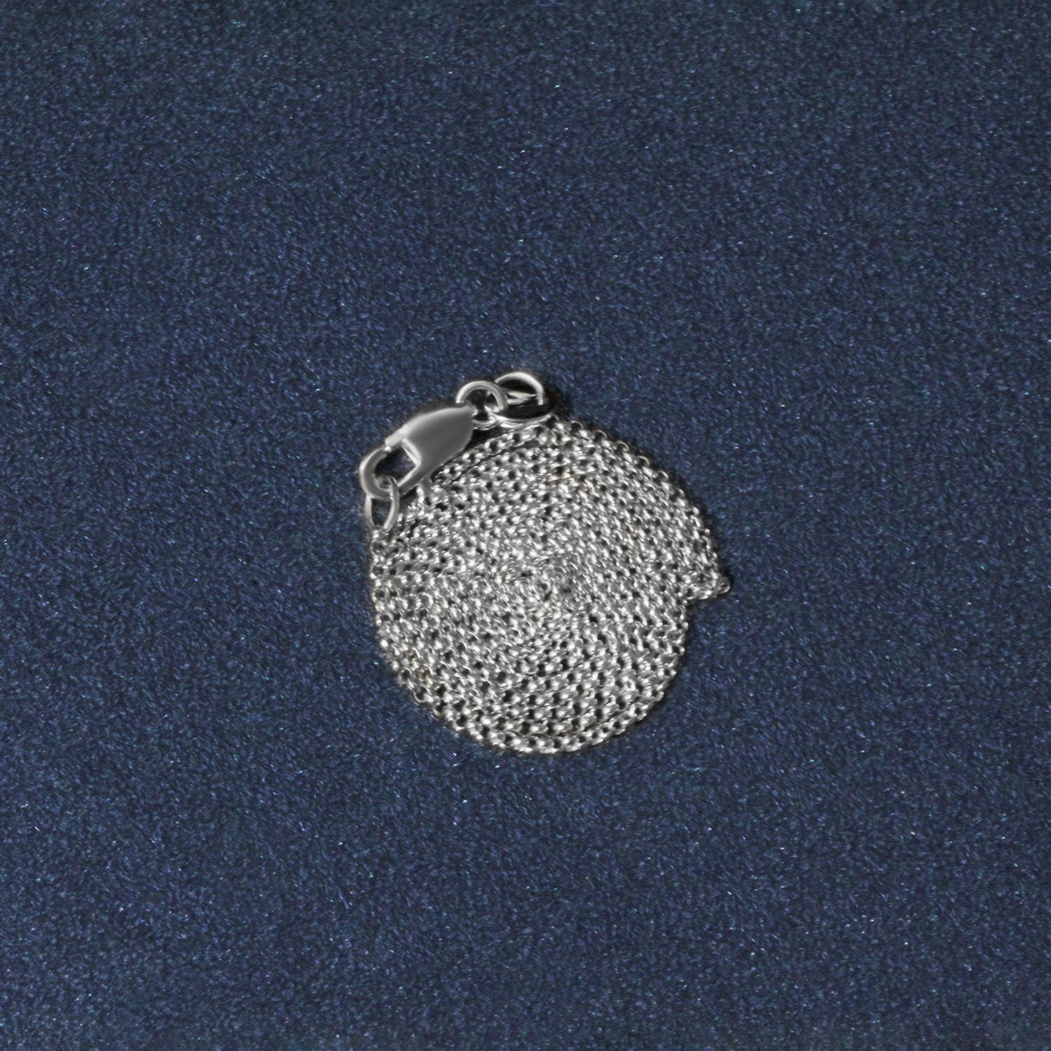 Diamond-cut rolo chain in 14k white gold, 1.10mm wide — delicate, polished, and perfect for pendants or layering.
