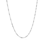 1.5mm Singapore chain in 10k white gold