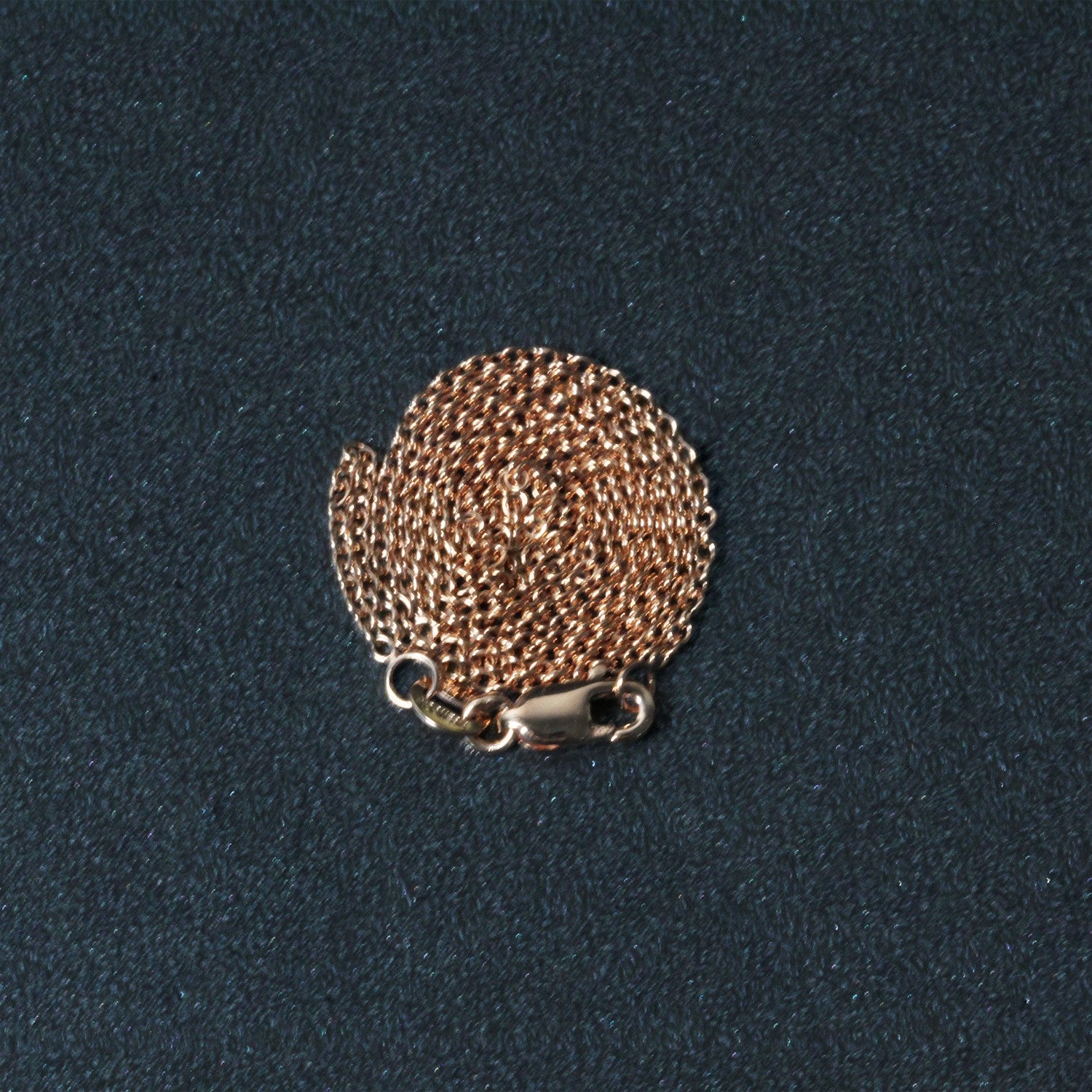 14k rose gold round cable link chain, 1.25mm width