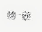 1 carat total weight IGI-certified lab grown round diamond stud earrings in 14k white gold — classic, ethical, and brilliant sparkle.
