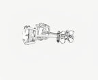 1 carat total weight IGI-certified lab grown round diamond stud earrings in 14k white gold — classic, ethical, and brilliant sparkle.