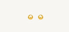 Classic 10K yellow gold stud earrings featuring a polished ball design for timeless elegance.
