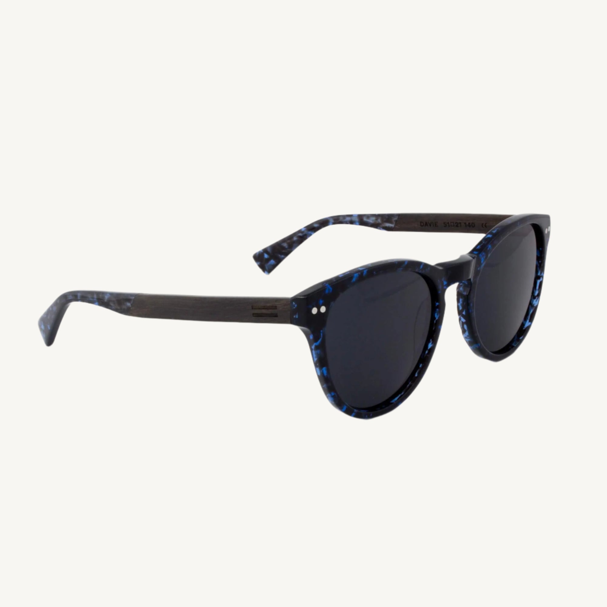 Davie acetate and wood sunglasses — stylish, lightweight, and durable, combining natural wood accents with sleek acetate frames for a modern, sophisticated look.