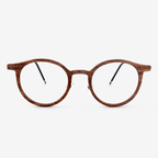 Highland titanium and wood eyeglasses — sleek, durable, and stylish, combining ultra-light titanium frames with natural wood accents for a modern and refined look.
