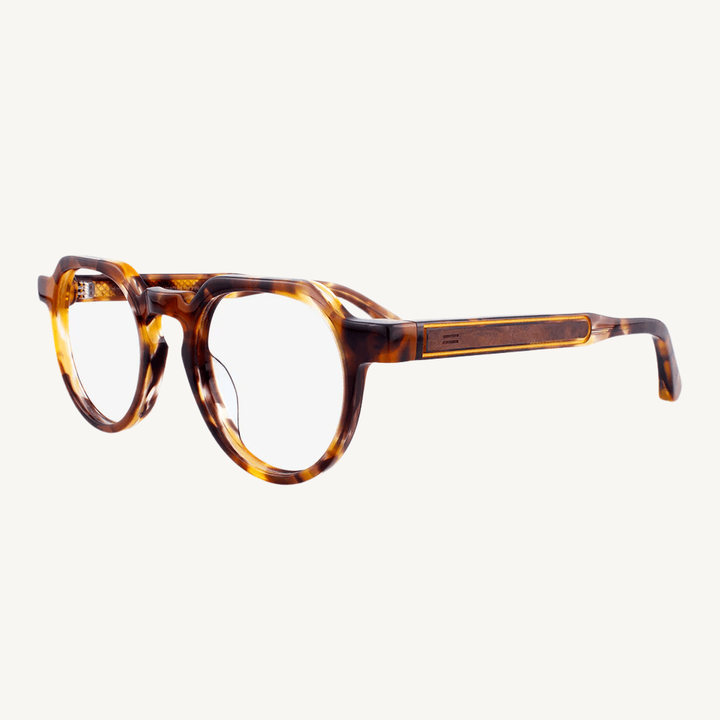 Hobe eyeglasses — meticulously crafted with a vintage-inspired silhouette and modern wood inlays. Classic and stylish, offering a unique blend of timeless charm and contemporary elegance.