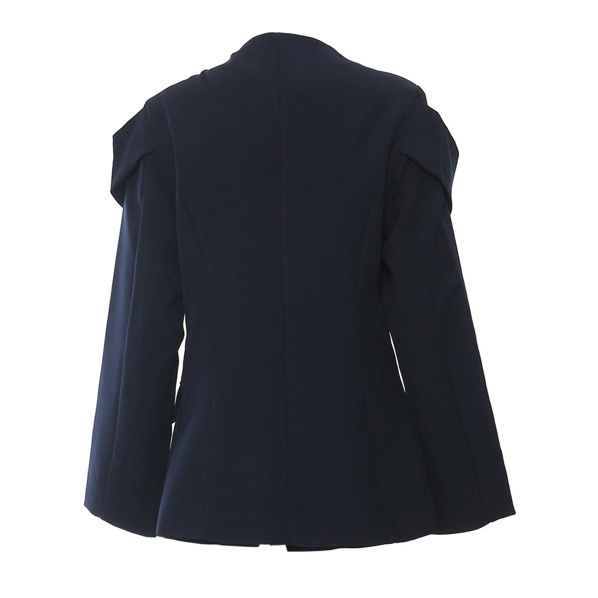 Navy blue blazer on a white background