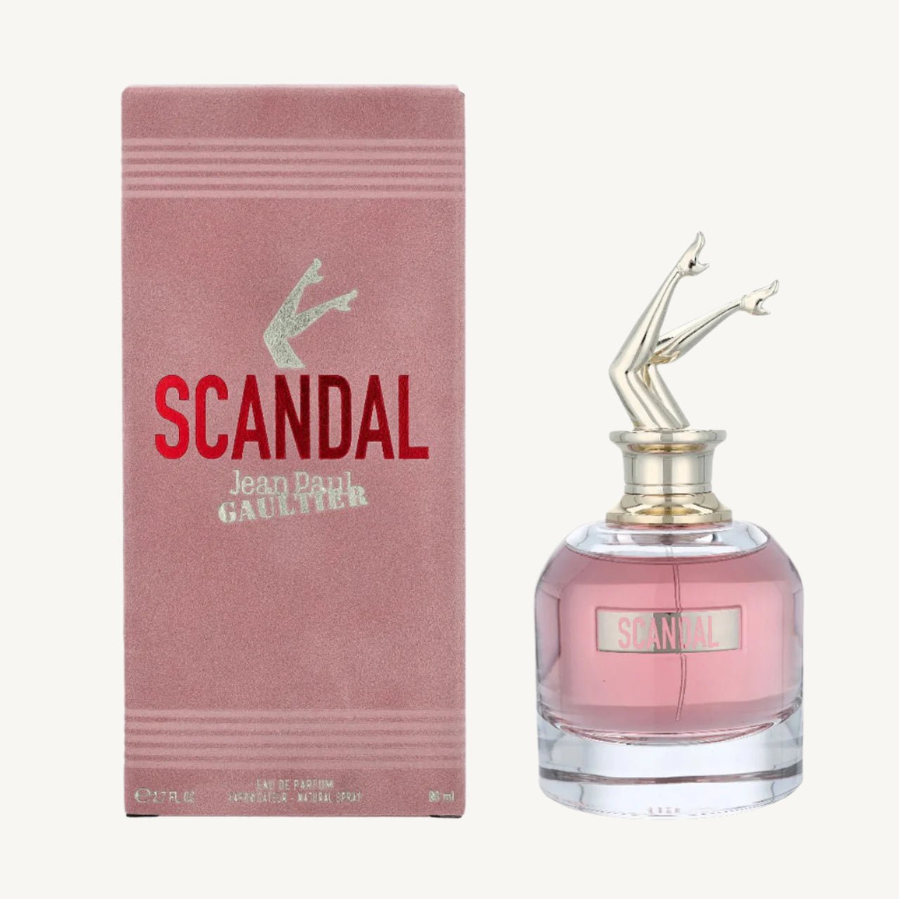 "Jean Paul Gaultier Scandal 2.7 oz Eau de Parfum spray for women – bold, sweet and sensual fragrance in a chic high-heel bottle design."