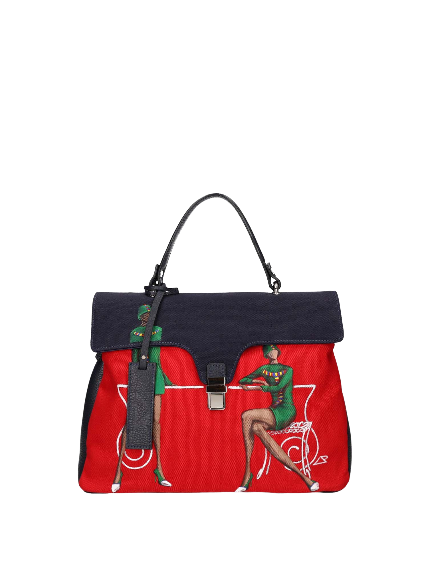  Hand-painted designer handbag featuring artistic Italian-inspired details, blending fine art with elegant, functional fashion.
