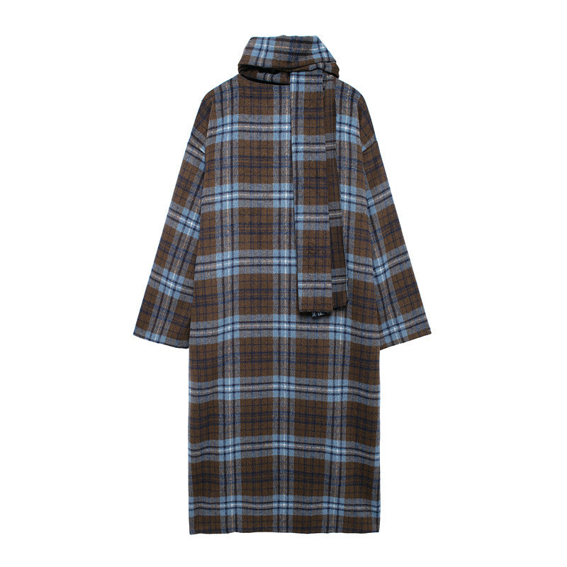 Plaid coat on a white background