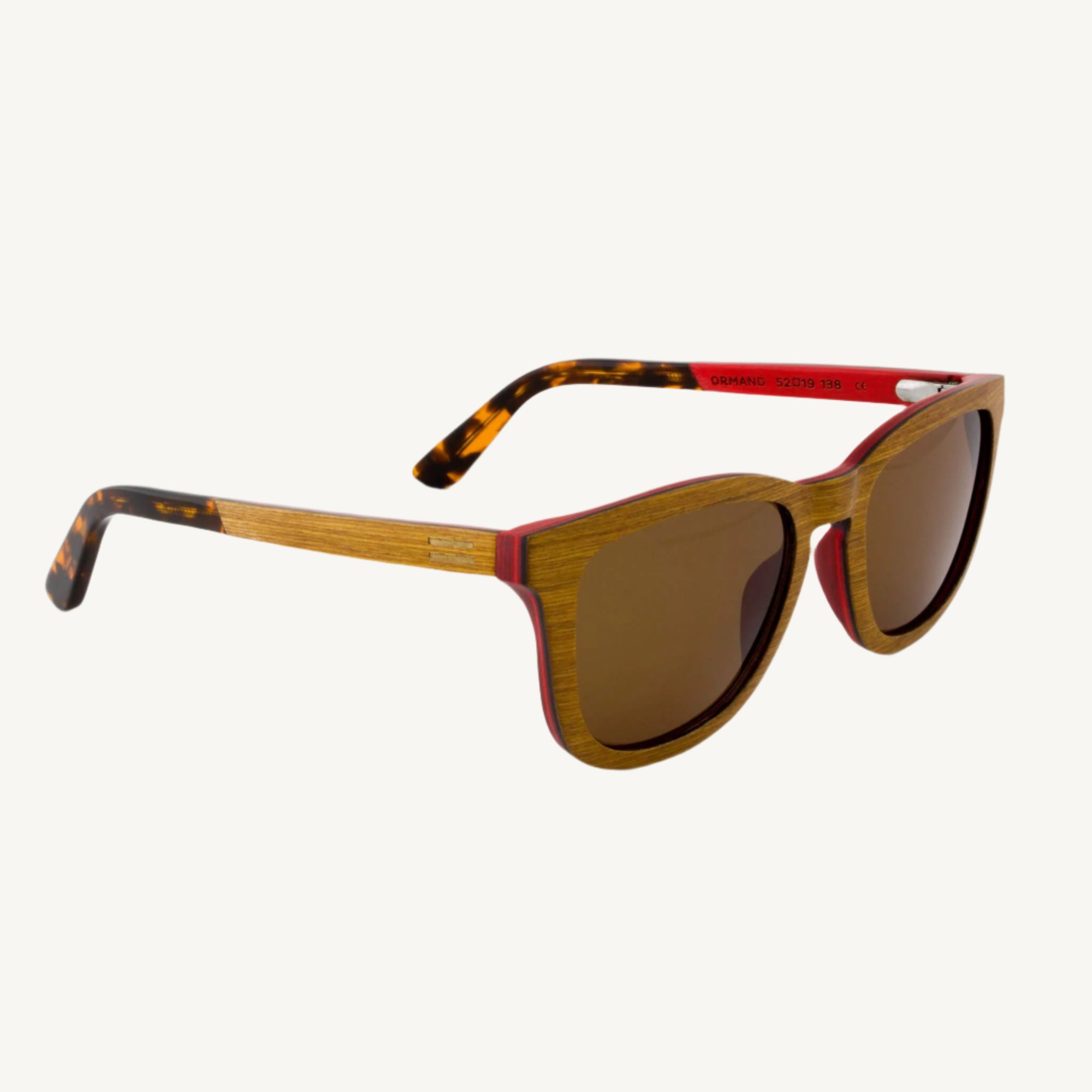 Ormand wood sunglasses — crafted from natural wood, offering a stylish, lightweight, and eco-friendly design. Perfect for a bold and earthy look that stands out.