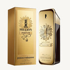 "Paco Rabanne 1 Million Parfum 3.4 oz Parfum Spray for men – a warm and bold solar leather fragrance with notes of salty tuberose, ambergris, leather, and sun-drenched woods. A daring scent for men who shine bright."