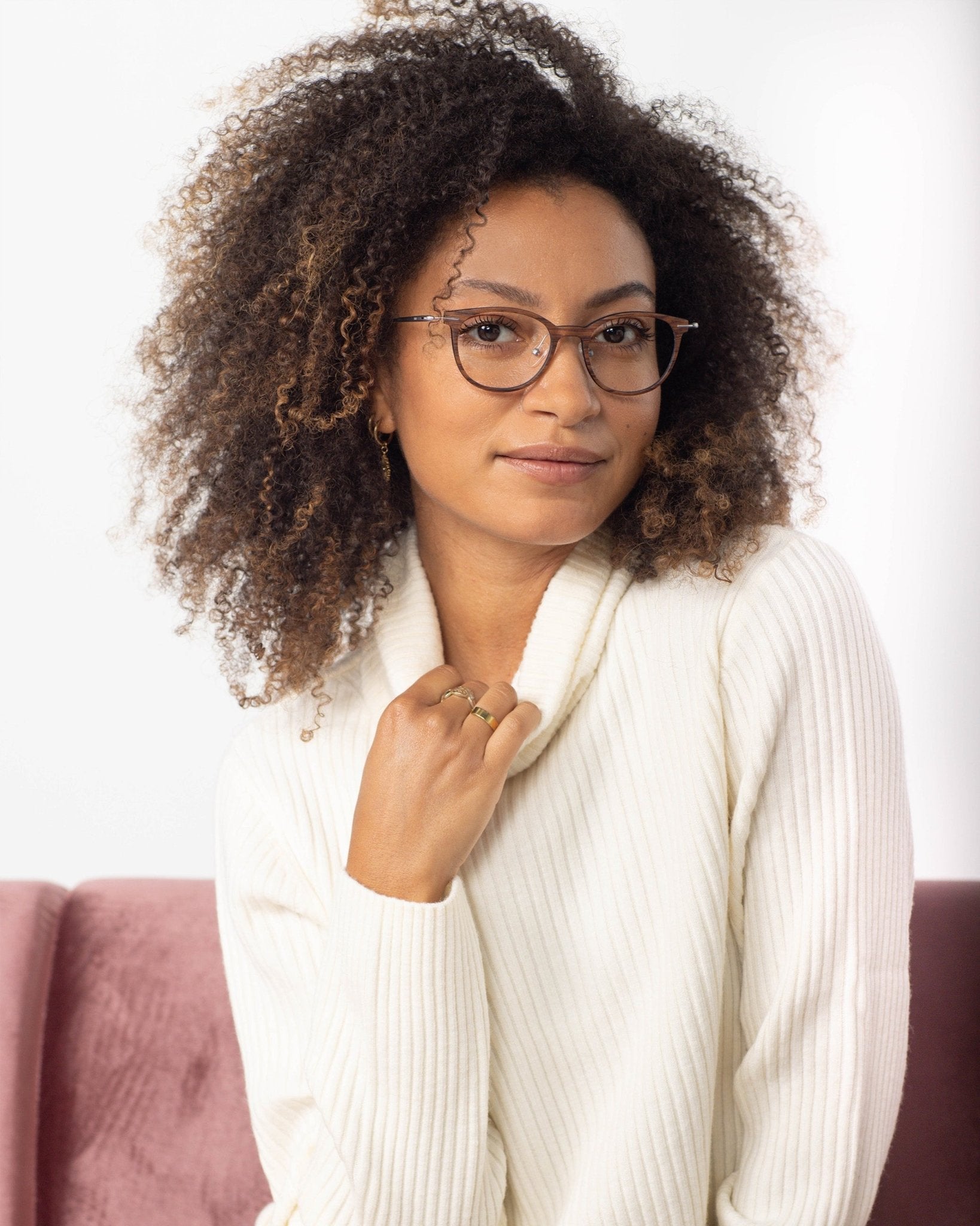 Pinellas featherlight titanium and wood eyeglasses — stylish, ultra-light, and durable, combining sleek titanium frames with natural wood accents for a modern and refined look.