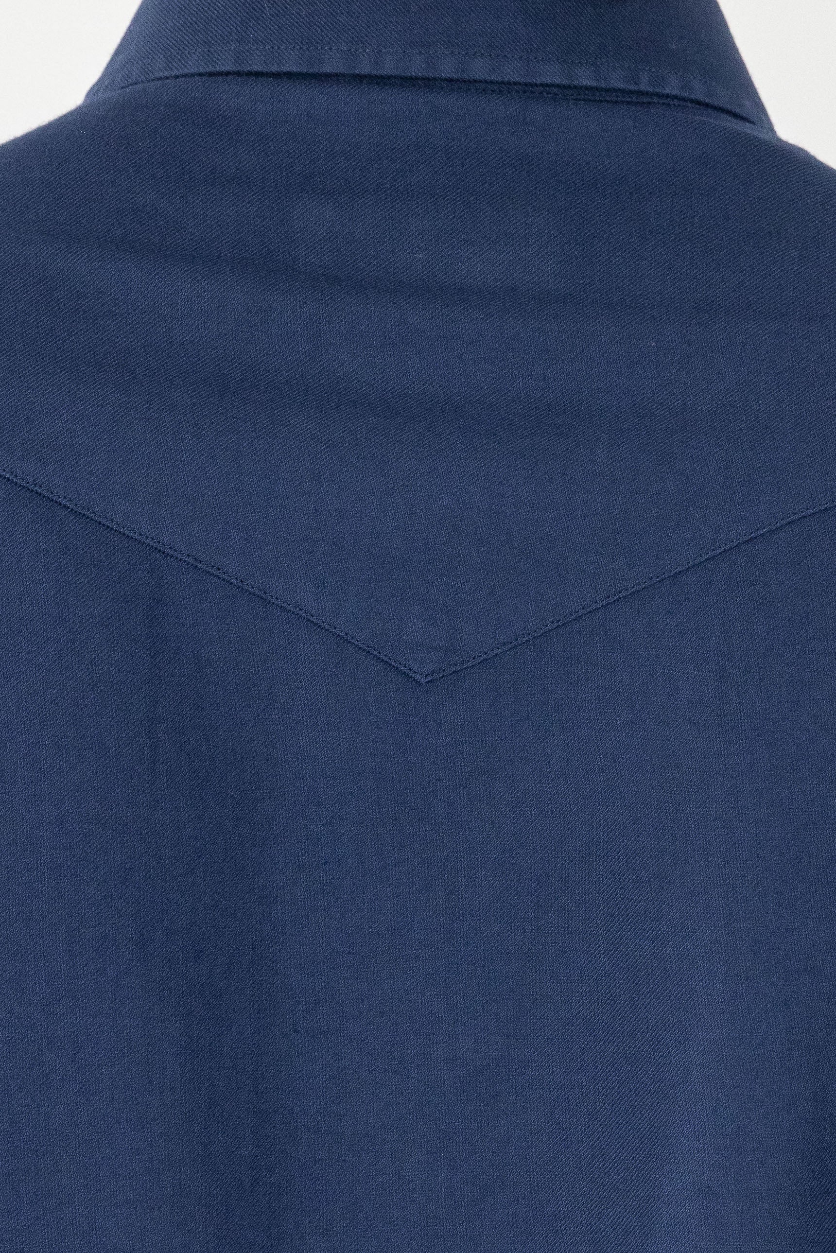 Blue cotton and viscose shirt — soft, breathable, and versatile, designed for autumn and winter, offering casual elegance and comfort in cooler weather.