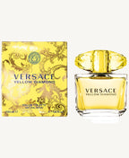 "Versace Yellow Diamond 6.7 oz Eau de Toilette Spray – a luxurious and radiant fragrance for women in a crystal-like yellow bottle."
