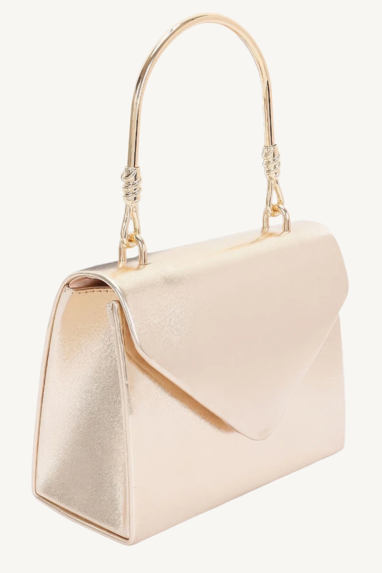 "Metallic crossbody bag with metal handle – stylish and functional accessory for any occasion."