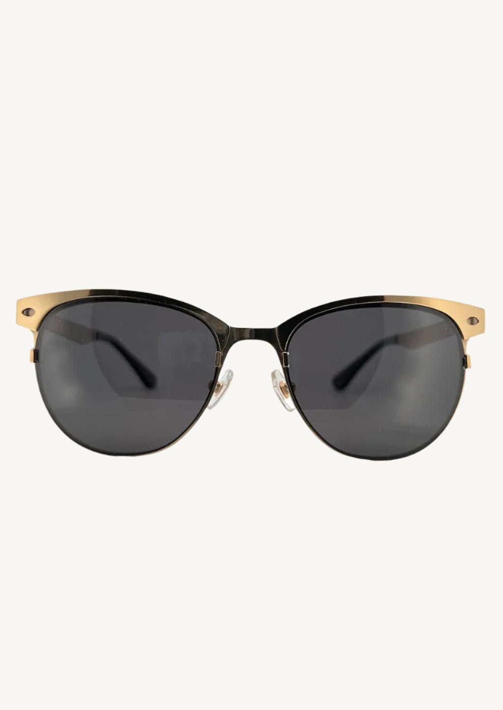 V2 Titanium Clubmasters sunglasses with 24K gold-plated frame — sleek, lightweight, and timelessly stylish, available now for pre-order.