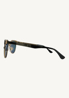 V2 Titanium Clubmasters sunglasses with 24K gold-plated frame — sleek, lightweight, and timelessly stylish, available now for pre-order.