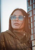 V2 Titanium Clubmasters sunglasses with 24K gold-plated frame — sleek, lightweight, and timelessly stylish, available now for pre-order.