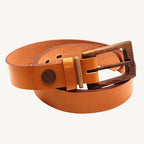 Women’s leather wood belt "Banff Empathy 308" — crafted from premium leather with a smooth wooden accent, combining natural beauty, durability, and timeless elegance.