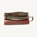 "Classic brown full grain leather briefcase, designed with timeless elegance and practical features for everyday professional use."