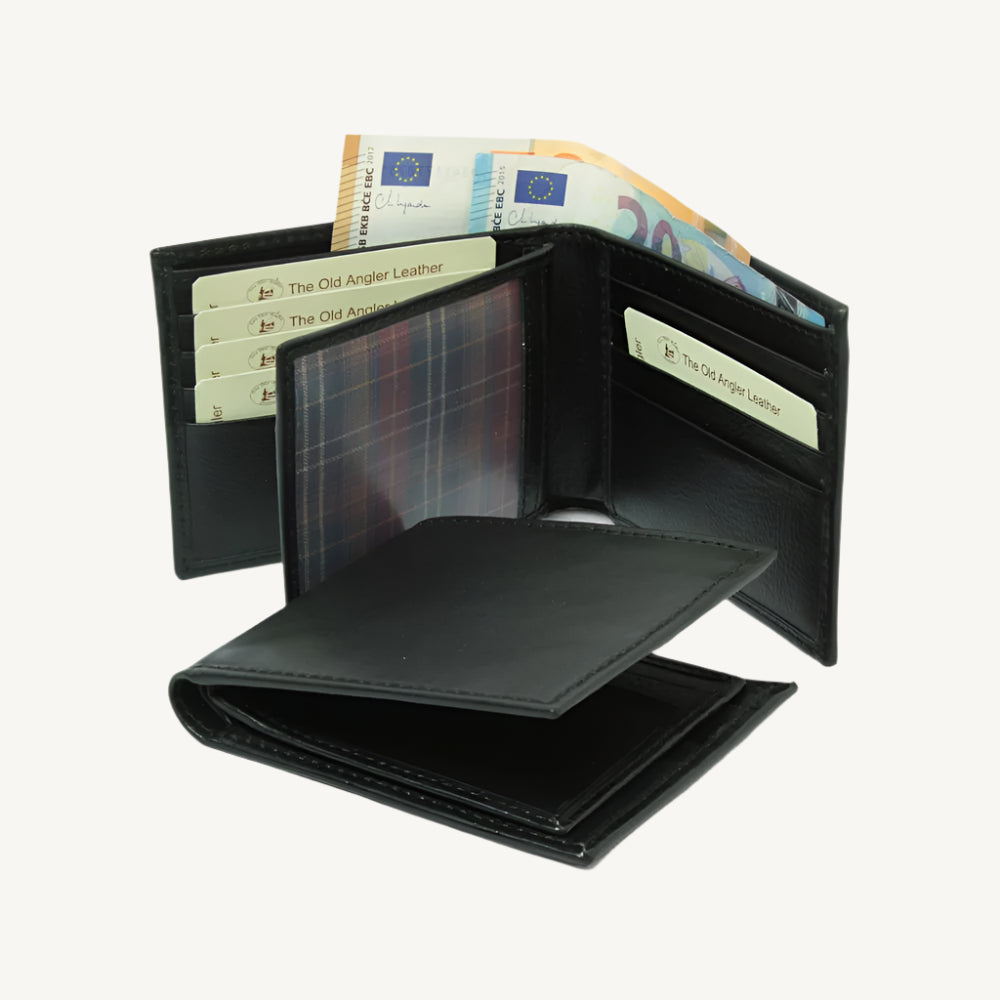 Black Full-Grain Leather Wallet with RFID Protection