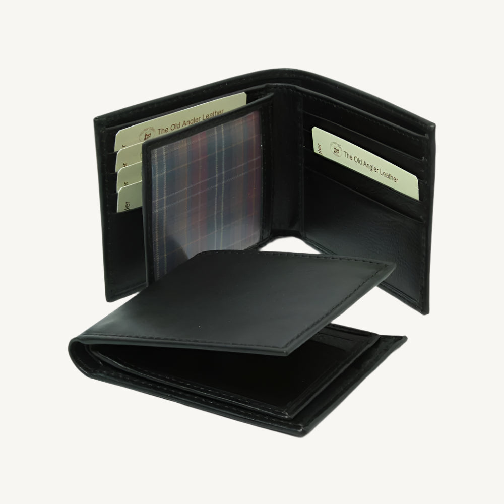 Black Full-Grain Leather Wallet with RFID Protection