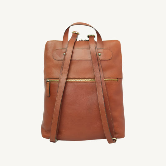 Full Grain Leather Backpack – Brown