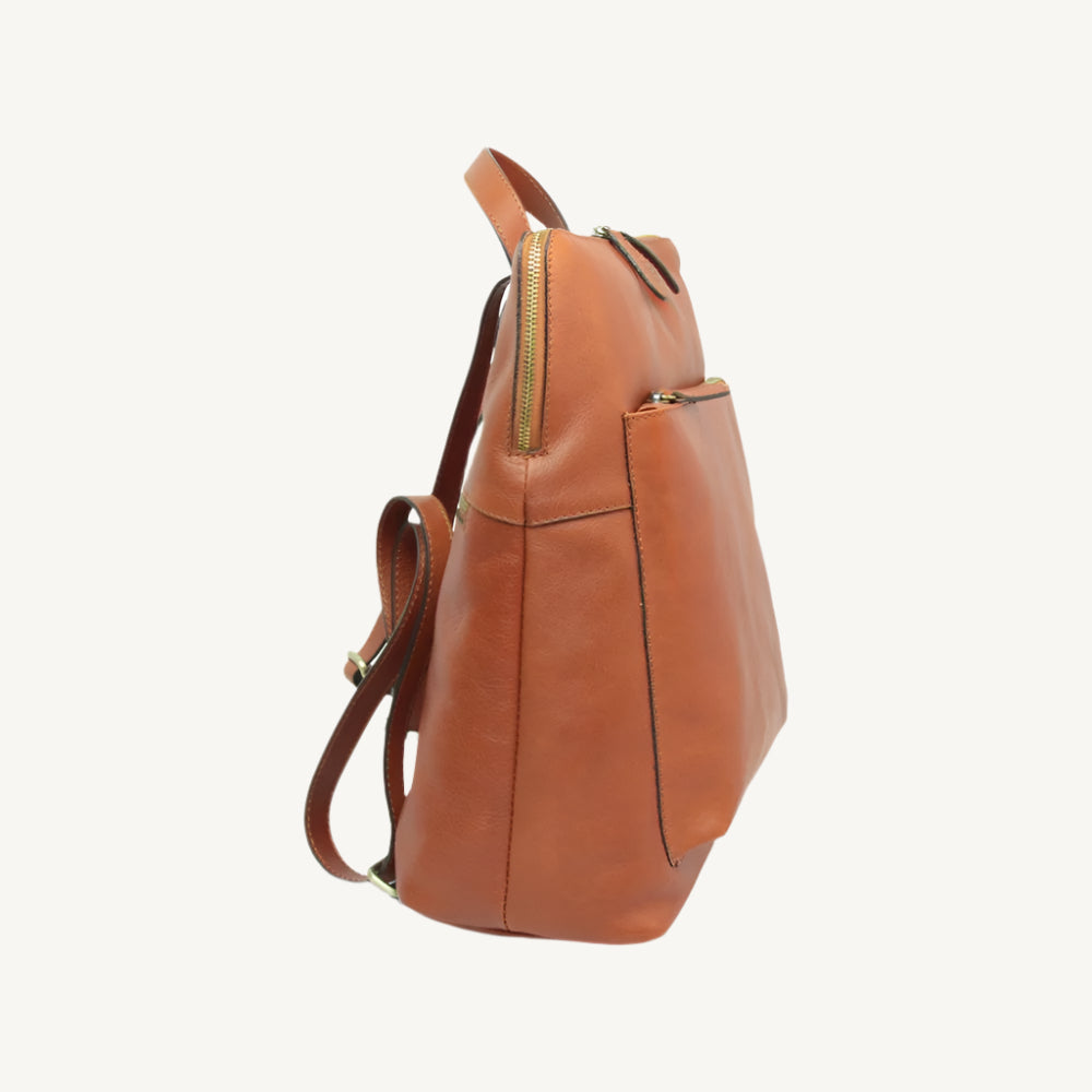 Full Grain Leather Backpack – Brown