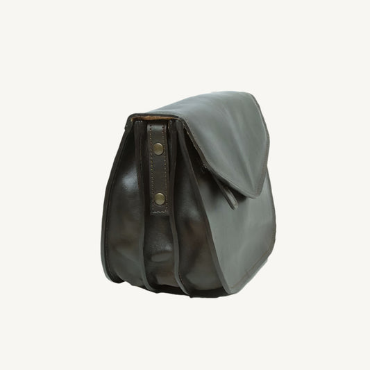 Full Grain Calfskin Shoulder Bag – Dark Brown