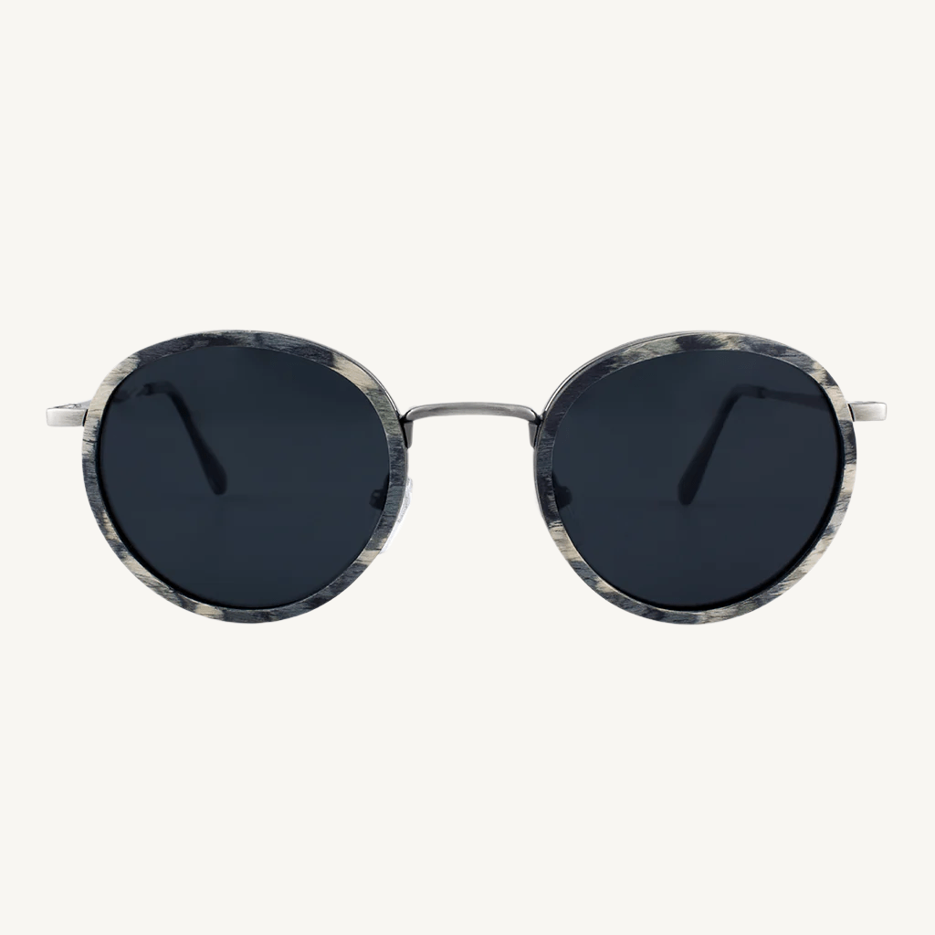 Dora metal and wood sunglasses — stylish, lightweight, and unique, featuring a blend of sleek metal frames and natural wood accents. Ideal for a modern, chic look with a touch of nature.
