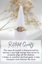 18 Karats Natural Crystals Hand Wired Solitaire Ring